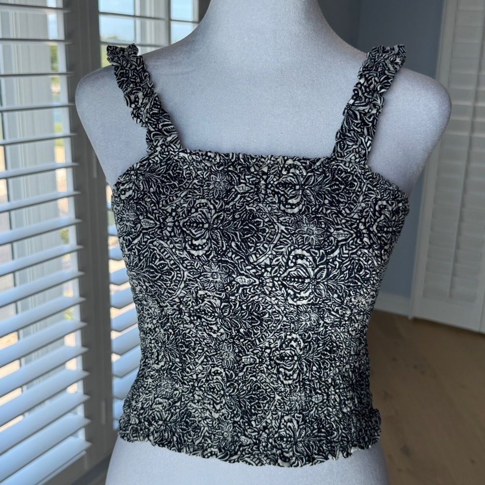 Rachel Zoe Navy Crop Top Size Small NWT